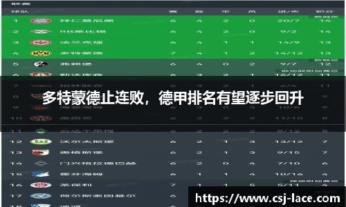 多特蒙德止连败，德甲排名有望逐步回升